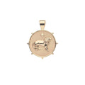 COURAGE JW Small Pendant Coin in Solid Gold