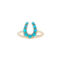 LUCKY Baby Horseshoe Ring in Turquoise